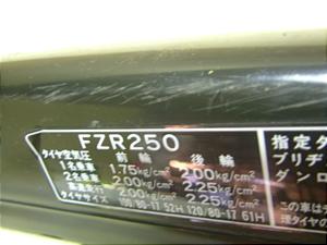 FZR250 `F[Jo[ 3HX-1602